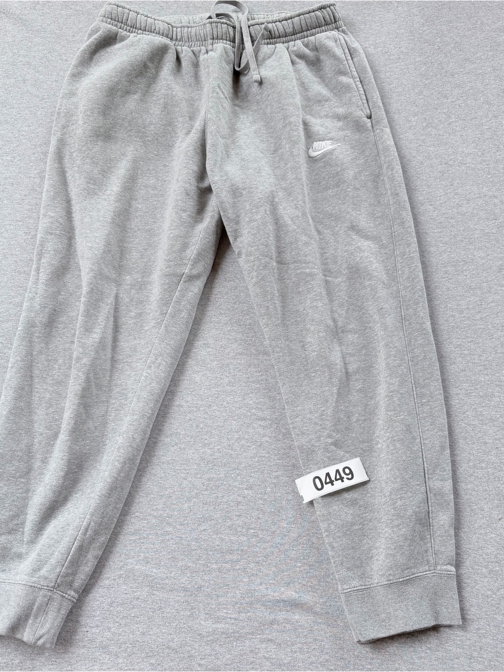 Nike Jogger Sweatpants Mens L Heather Gray Embroidered Logo Fleece Pockets - Picture 9 of 9